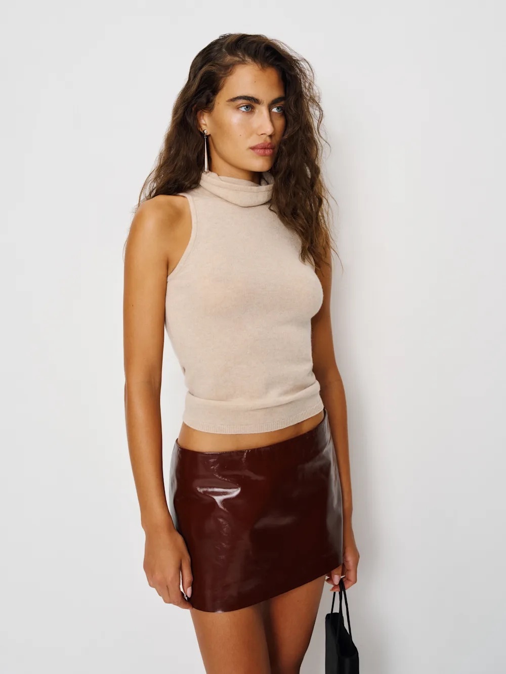 NWT Reformation Veda Leather Skirt